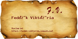 Fedák Viktória névjegykártya